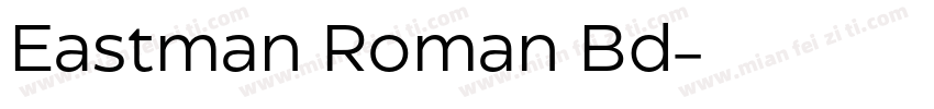 Eastman Roman Bd字体转换